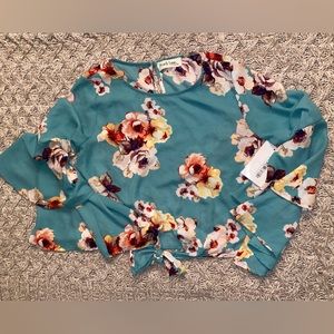 Peach Love California bell sleeve top